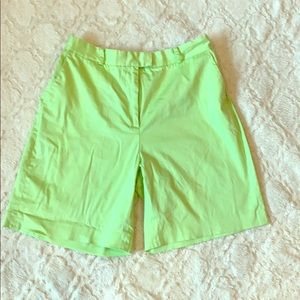 Vintage lime green Lilly Pulitzer Bermuda shorts